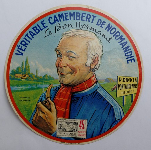 Etiquette ancienne camembert