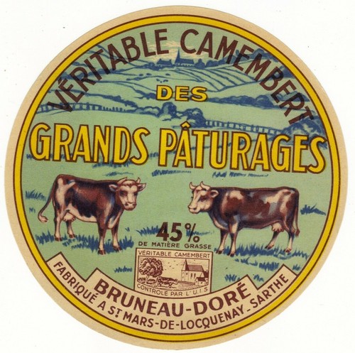 Etiquette camembert des grands - camembert,