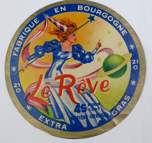 Etiquette ancienne fromage - etiquette, de