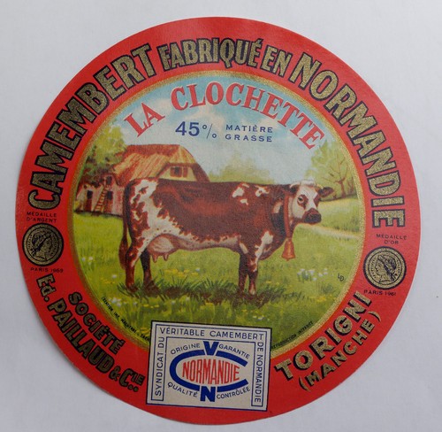 Etiquette ancienne camembert